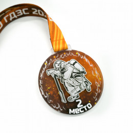 Медаль из акрила 2-слойная с УФ-печатью
