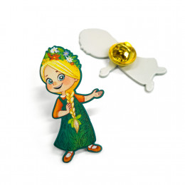 Значок металлический окрашенный с полноцветной печатью