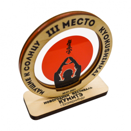 Приз из дерева с акрилом (2-слойный), с УФ-печатью