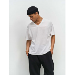 Футболка унисекс Nino с V-образным вырезом, белая
