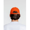 Бейсболка Classic, оранжевая с белым кантом