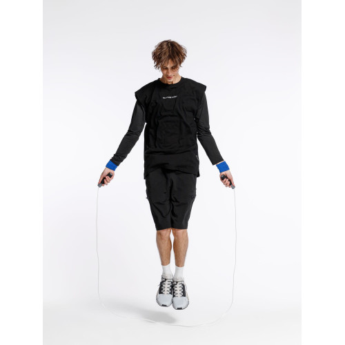 Скакалка скоростная Arriba, черная с серым