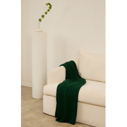 Плед Tressa, темно-зеленый