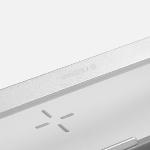 Колонка с часами и беспроводной зарядкой Veske ver.2, серая