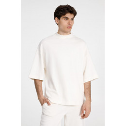 Футболка оверсайз унисекс T9, молочно-белая