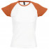 Футболка женская Milky 150, белая с оранжевым