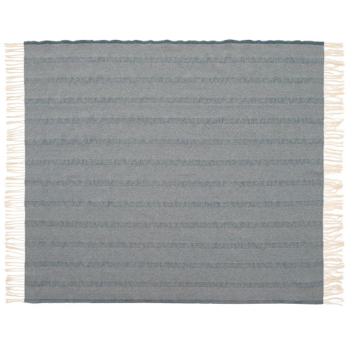 Плед «Сенеж», серо-синий