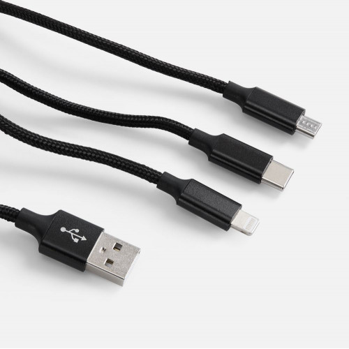 Кабель Triple Charge в футляре ver.2, черный