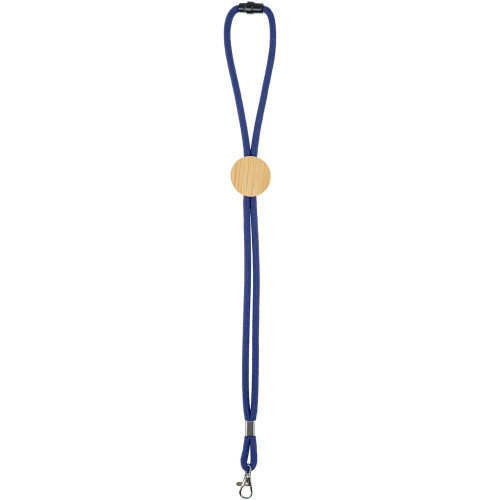 Шнурок для бейджа Tube Wood, синий