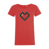 Футболка женская Pixel Heart, красная