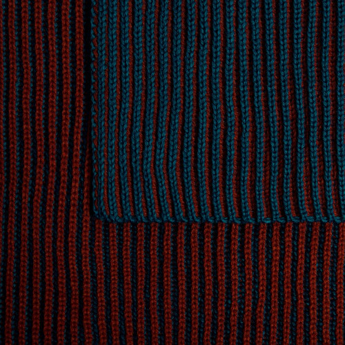 Шарф Nobilis, бирюзовый с терракотовым