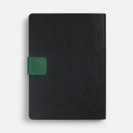 Ежедневник Boom, недатированный, черный с зеленым