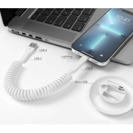 Кабель Vonmahlen Allroundo Eco для быстрой зарядки, белый