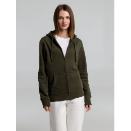 Толстовка на молнии с капюшоном унисекс King, хаки