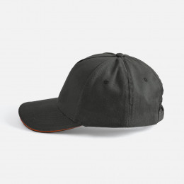 Бейсболка Long Beach, серая с оранжевым