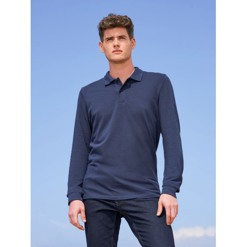 Рубашка поло мужская с длинным рукавом Perfect LSL Men, зеленое яблоко