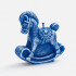 Свеча фигурная «Лошадка-качалка», синяя