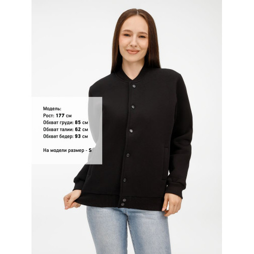 Бомбер унисекс AtmosWear, черный