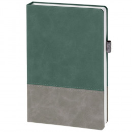 Ежедневник Horizon, недатированный, серый с зеленым