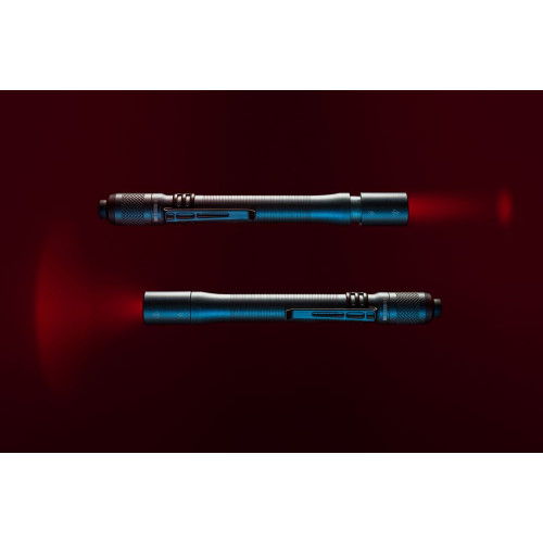 Фонарик с фокусировкой луча Fokus, серо-синий