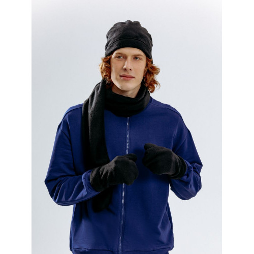 Варежки Fleecy, черные