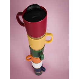 Кружка с пробковой подставкой Corky Walk, красная