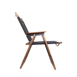 Стул MW02 складной, черный, темное дерево