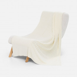 Плед Tressa, белый (молочный)