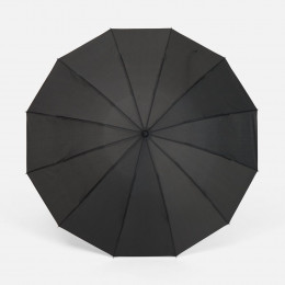 Зонт обратного сложения inLoop с ручкой-карабином, черный