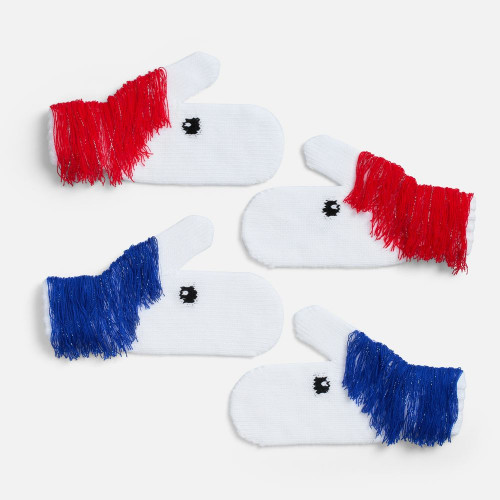 Варежки «Игогошки», с синей гривой