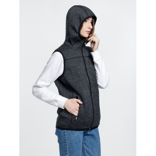 Жилет с капюшоном унисекс Gotland, черный