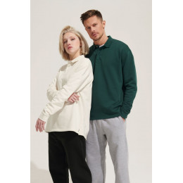 Рубашка поло оверсайз с длинным рукавом Heritage, темно-зеленая