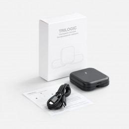 Складная станция беспроводной зарядки Trilogic, черная