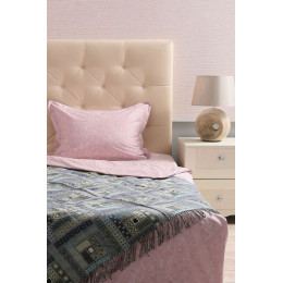 Плед Baltimora, синий с серым