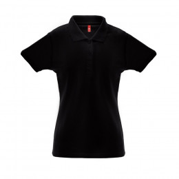 Рубашка-поло женская BERLIN WOMAN, к/р, чёрный, S, 65% полиэстер, 35% хлопок, плотность 200 г/м2