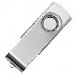 USB flash-карта DOT (8Гб), белый, 5,8х2х1,1см,пластик металл