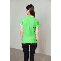 Рубашка поло женская STAN с окантовкой хлопок/полиэстер 185, 04BK